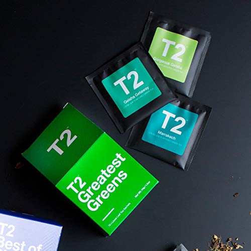 T2 Tea Sips - Greatest Greens, Loose Leaf Tea Gift Box, Green Te