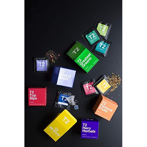 T2 Tea Sips - Greatest Greens, Loose Leaf Tea Gift Box, Green Te