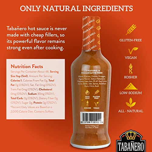 Curry Habanero Hot Sauce by Tabañero, All Natural, Gluten Free, ...