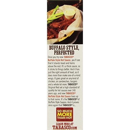Tabasco Brand, Hot Pepper Sauce, Buffalo Wing Style, 5Oz Bottle