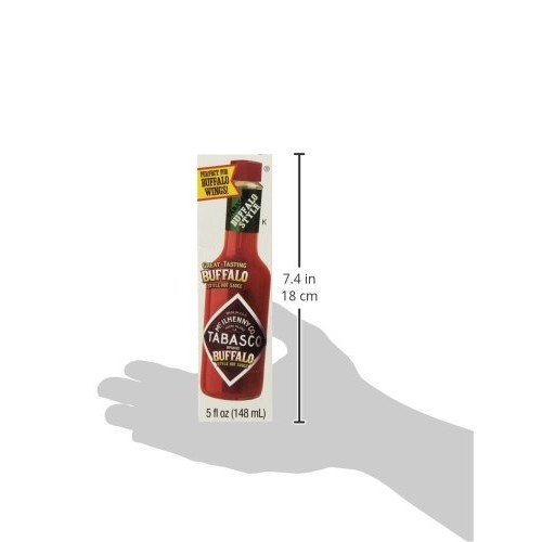 Tabasco Brand, Hot Pepper Sauce, Buffalo Wing Style, 5Oz Bottle