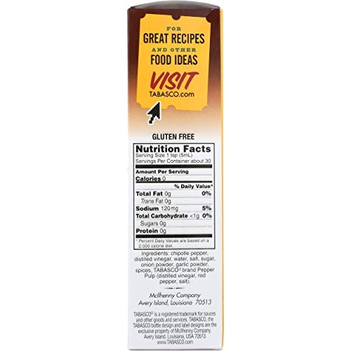 Tabasco, Chipotle Pepper Sauce, 5 Fl Oz