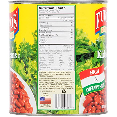 Tabletop King #10 Can Light Red Kidney Beans - 6/Case