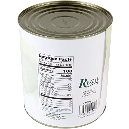 Tabletop King #10 Can Sweetened Apple Sauce - 6/Case