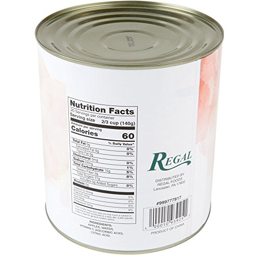 Tabletop King #10 Can Unsweetened Apple Sauce - 6/Case