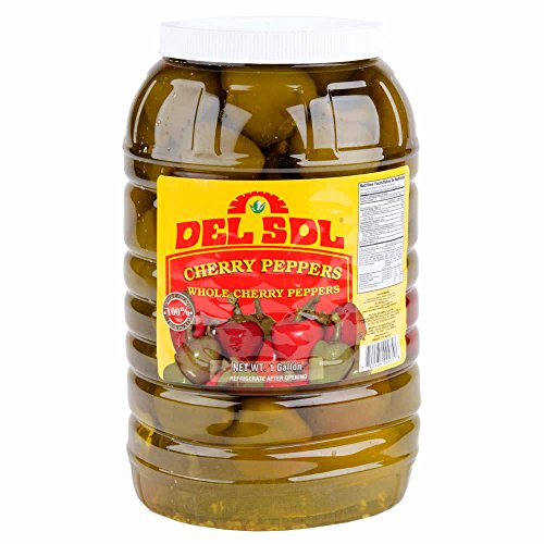 Del Sol 1 Gallon Whole Cherry Peppers - 4/Case By Tabletop King