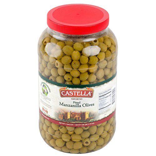 Tabletop King Manzanilla Pitted Olives - 1 Gallon