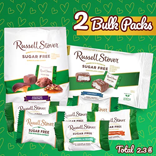 Russell Stover Sugar Free Chocolate Candy - Total Of Aprx 56 Pcs