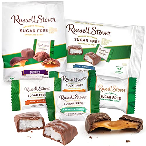 Russell Stover Sugar Free Chocolate Candy - Total Of Aprx 56 Pcs