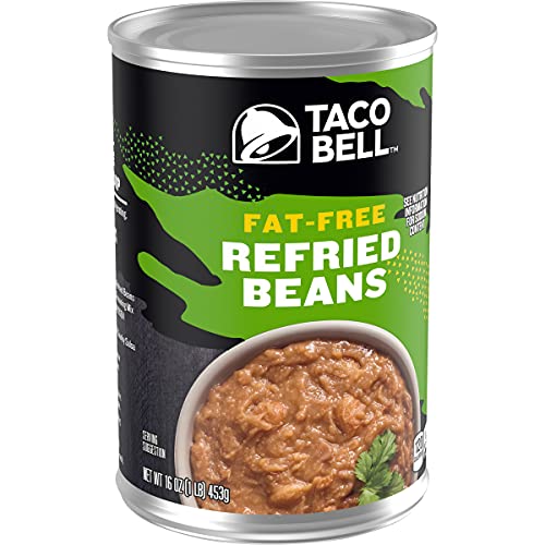 Taco Bell Fat Free Refried Beans 16Oz Cans, Pack Of 12