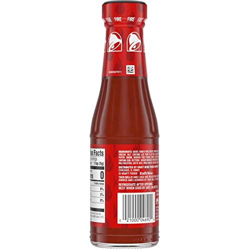 Taco Bell Fire Sauce Glass Bottle, 7.5 Oz 3-Pack Taco Bell Fire Sauce Glass Bottle, 7.5 Oz 3-Pack