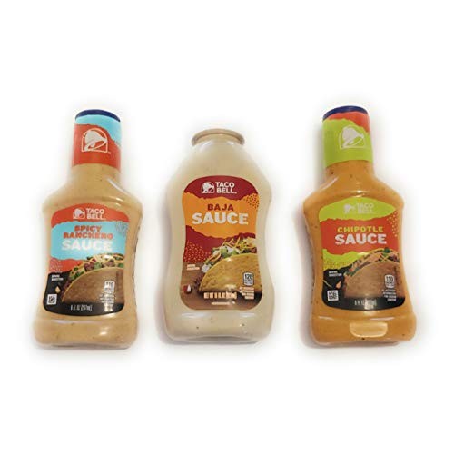 Taco Bell Sauce Bundle, One 11 Oz Baja Rosa, One 8 Oz Spicy Ranc