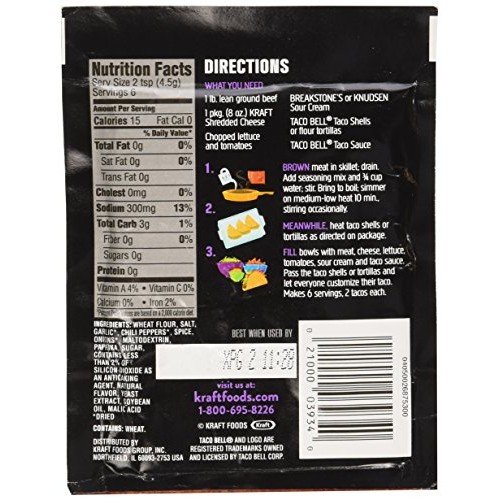 Taco Bell Taco Seasoning Mix 1Oz 6 Packets