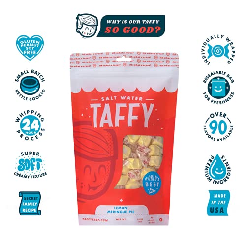 Taffy Shop Lemon Meringue Pie Salt Water Taffy - 1/2 Lb Bag