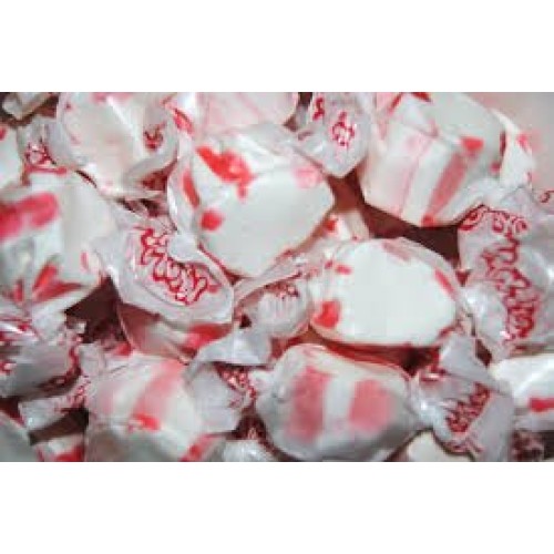 Peppermint Red &Amp; White Gourmet Salt Water Taffy 1 Pound Bag