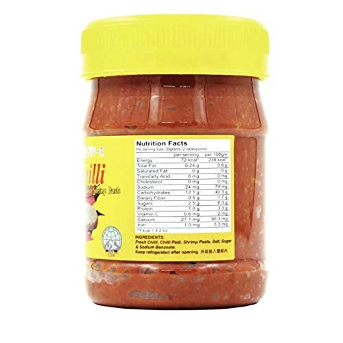 Taho Blachan Chili with Shrimp Paste, 180g, 1 Bottle [Air Flown ...