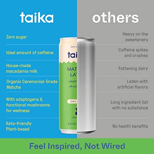 Taika Matcha Latte - Ready to Drink Hot & Cold Brew Matcha Latte...