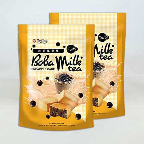 Boba Milk Tea Flavored Pineapple Cakes 200G Bag Pack Of 2