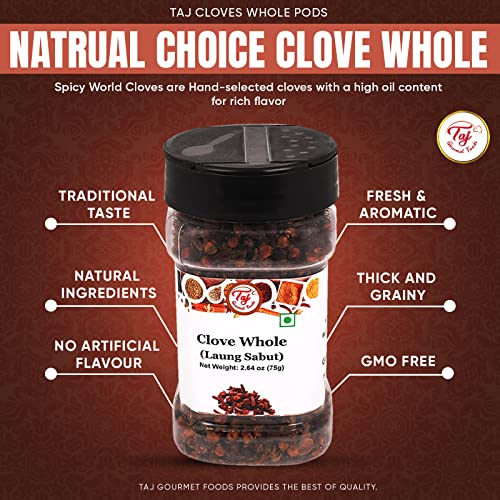 Taj Premium Indian Cloves Whole Pods, Laung, 3.5-Ounce
