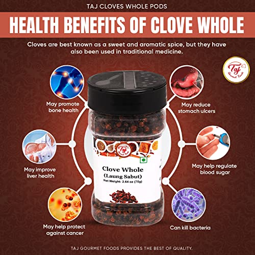 Taj Premium Indian Cloves Whole Pods, Laung, 3.5-Ounce