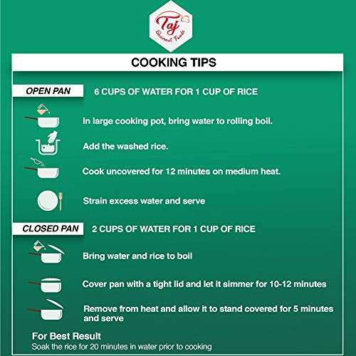 Taj Deluxe White Basmati Rice, Extra Long Grain, 5-Pounds | Rese