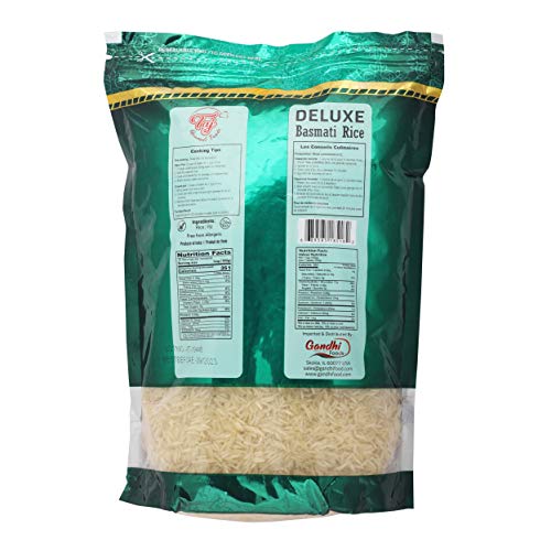 Taj Deluxe White Basmati Rice, Extra Long Grain, 5-Pounds | Rese