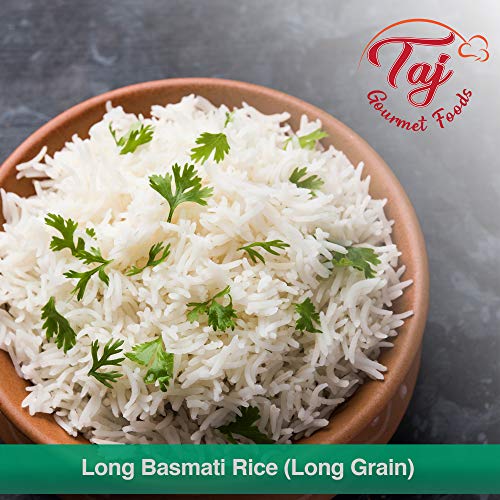 Taj Deluxe White Basmati Rice, Extra Long Grain, 5-Pounds | Rese