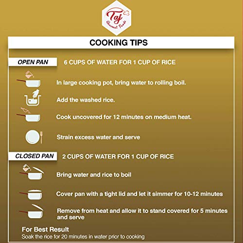 Taj Gourmet Brown Basmati Rice, Naturally Aged, 10-Pounds