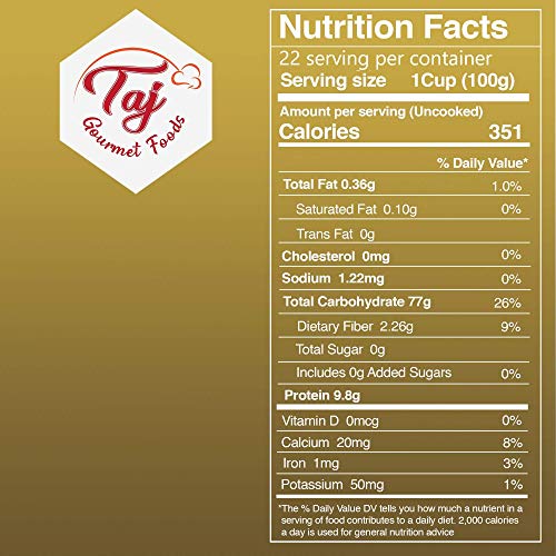 Taj Gourmet Brown Basmati Rice, Naturally Aged, 5-Pounds Reseal