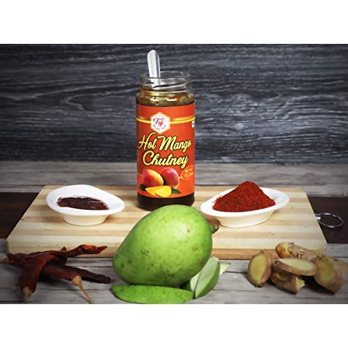 TAJ Gourmet Hot Mango Chutney, Spicy, 320g 11.2oz