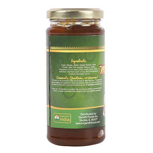 TAJ Gourmet Mango Major Grey Chutney, 320g 11.2oz
