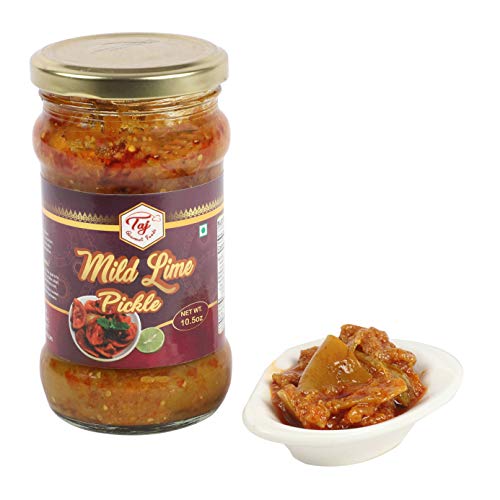 Taj Gourmet Mild Lime Pickle, Lime Achar, 300G 10.5Oz