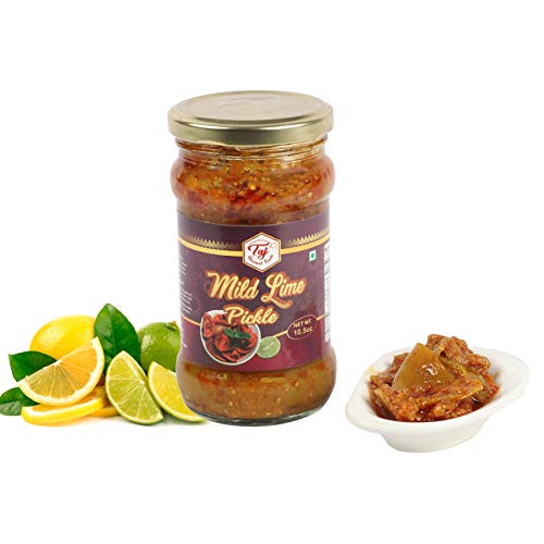 Taj Gourmet Mild Lime Pickle, Lime Achar, 300G 10.5Oz