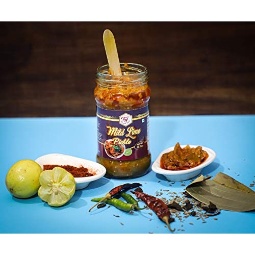 Taj Gourmet Mild Lime Pickle, Lime Achar, 300G 10.5Oz