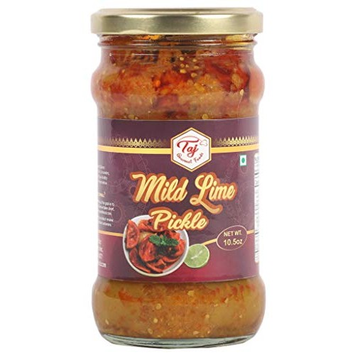 Taj Gourmet Mild Lime Pickle, Lime Achar, 300G 10.5Oz
