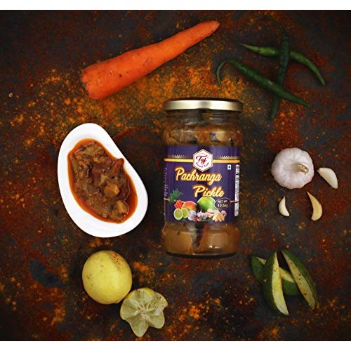 Taj Gourmet Pachranga Pickle, Achar Pachranga, 300G 10.5Oz