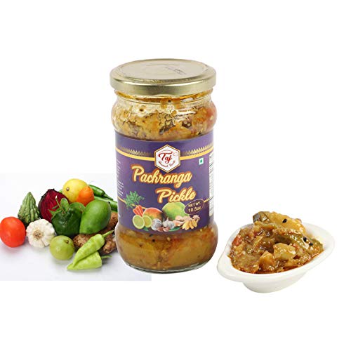 Taj Gourmet Pachranga Pickle, Achar Pachranga, 300G 10.5Oz