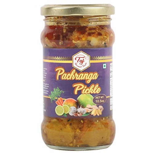Taj Gourmet Pachranga Pickle, Achar Pachranga, 300G 10.5Oz