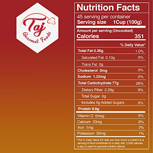 Taj Gourmet Sona Masoori Rice, 10-Pounds