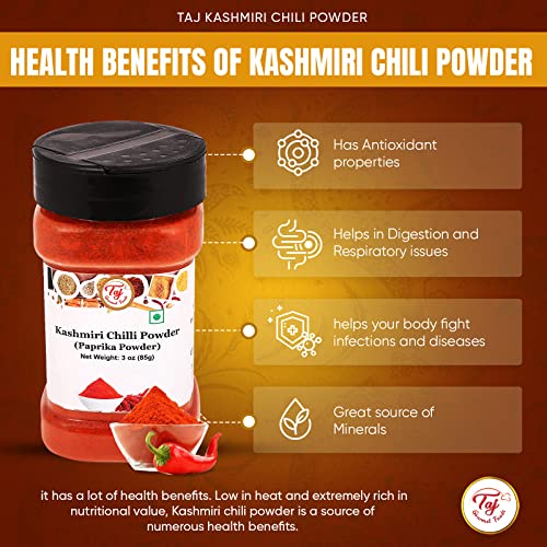 TAJ Kashmiri Chili Powder, Deggi Mirch, Lal Mirch, Chilly Powde...