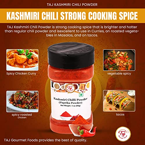 TAJ Kashmiri Chili Powder, Deggi Mirch, Lal Mirch, Chilly Powde...