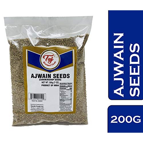 Taj Premium Indian Ajwain Seeds Carom Seeds, Bishop Seeds, 7-O