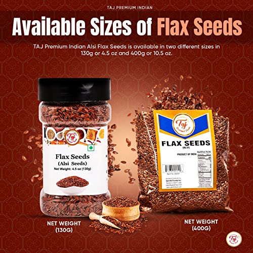 Taj Premium Indian Alsi Flax Seeds Linseed, 10.5 Ounce