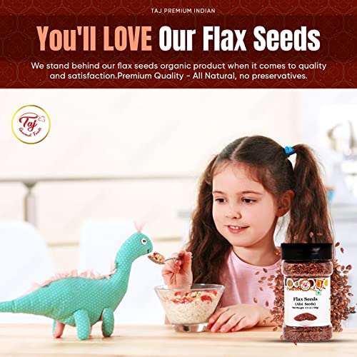 Taj Premium Indian Alsi Flax Seeds Linseed, 10.5 Ounce