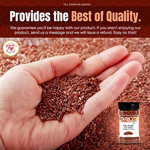 Taj Premium Indian Alsi Flax Seeds Linseed, 10.5 Ounce