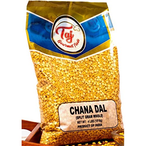Taj Premium Indian Chana Dal, Split Desi Chickpeas 4-Pounds