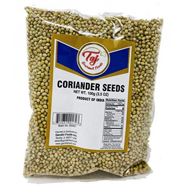 TAJ Premium Indian Coriander Seeds, Dhania, 14-Ounce