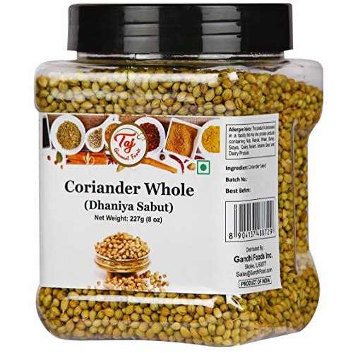 Taj Premium Indian Coriander Seeds, Dhania, Coriander Whole,