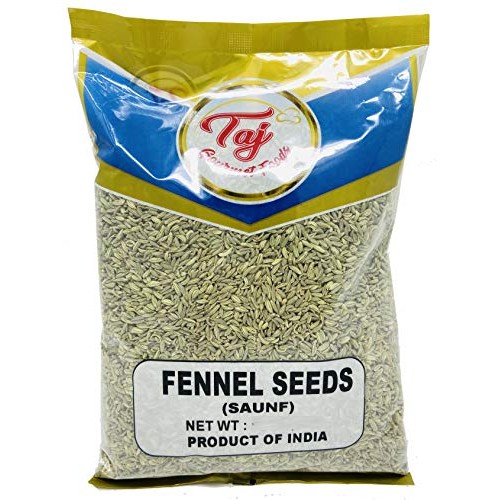 Taj Premium Indian Fennel Seeds Saunf, Whole Saunf, 3.5 Ounce