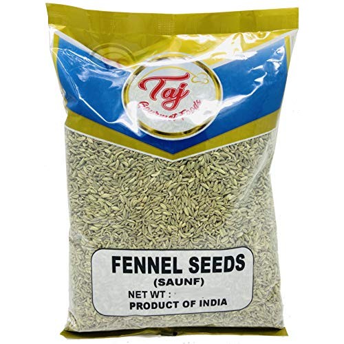 Taj Premium Indian Fennel Seeds Saunf, Whole Saunf, 3.5 Ounce